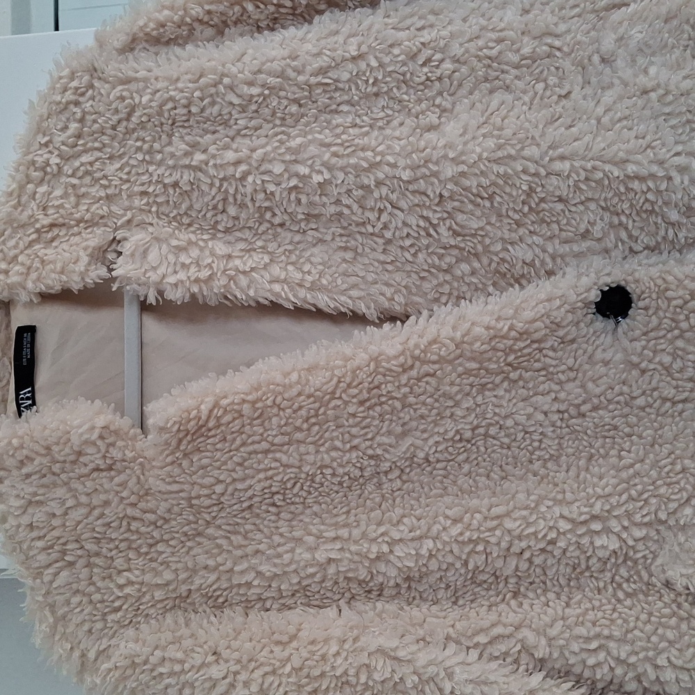 Zara Teddy Bear Fleece Coat - Picture 11 of 14